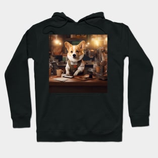 Barista Corgi Hoodie